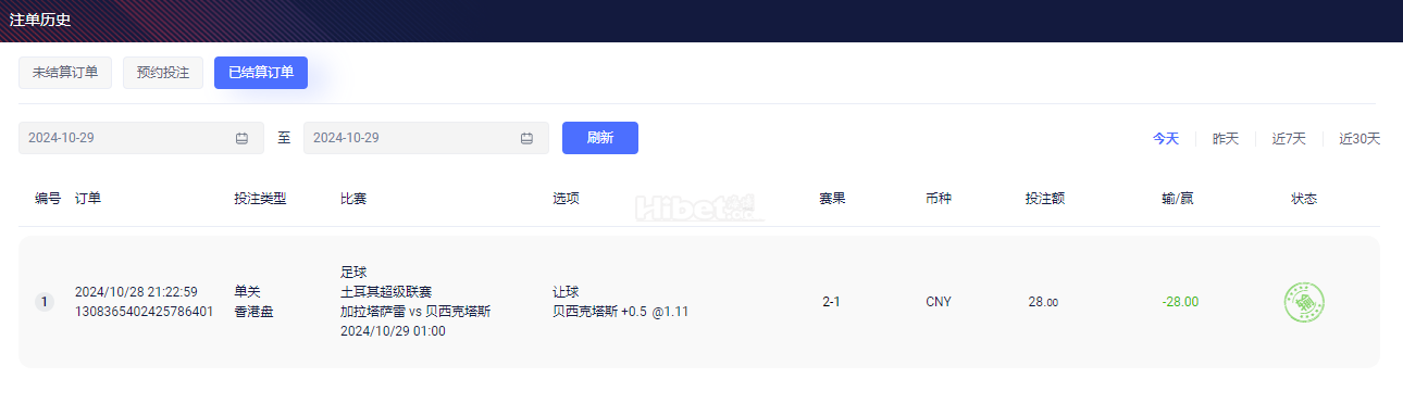 土超下注贝西克塔斯输球了