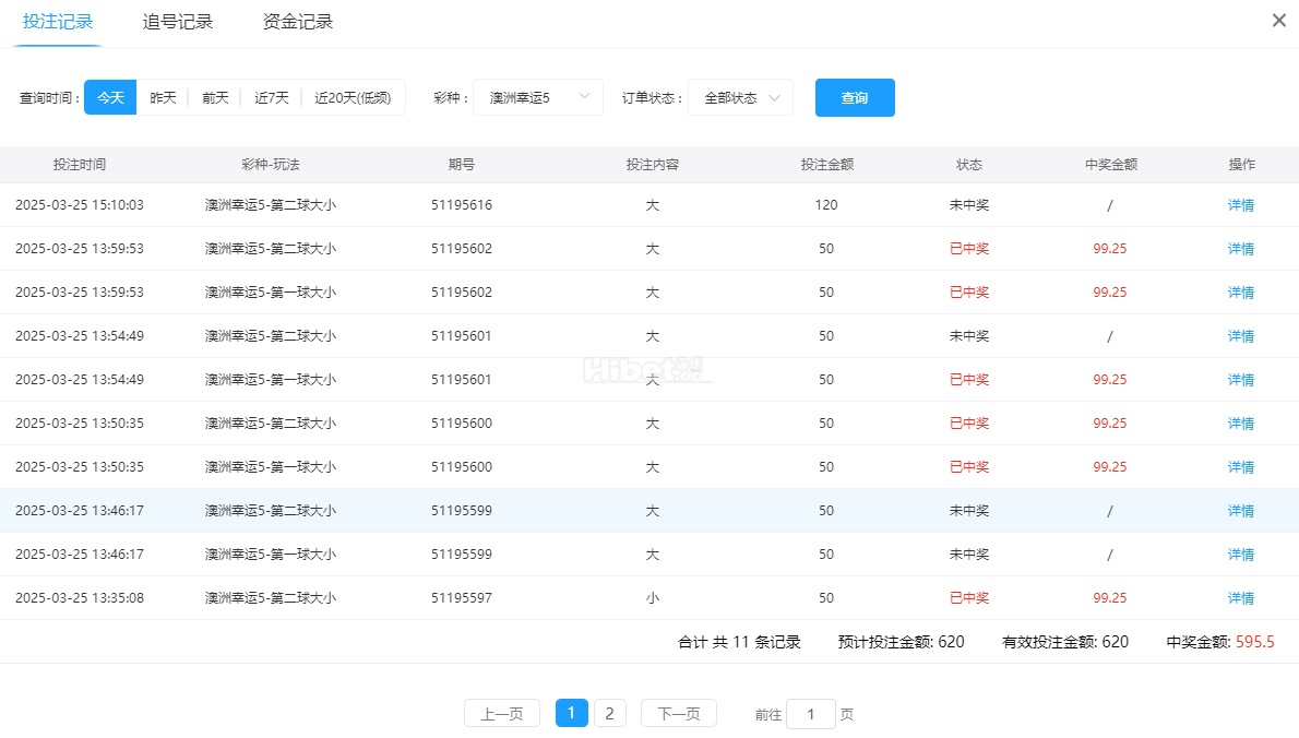 今天的澳洲幸运5游戏输了10几块大洋
