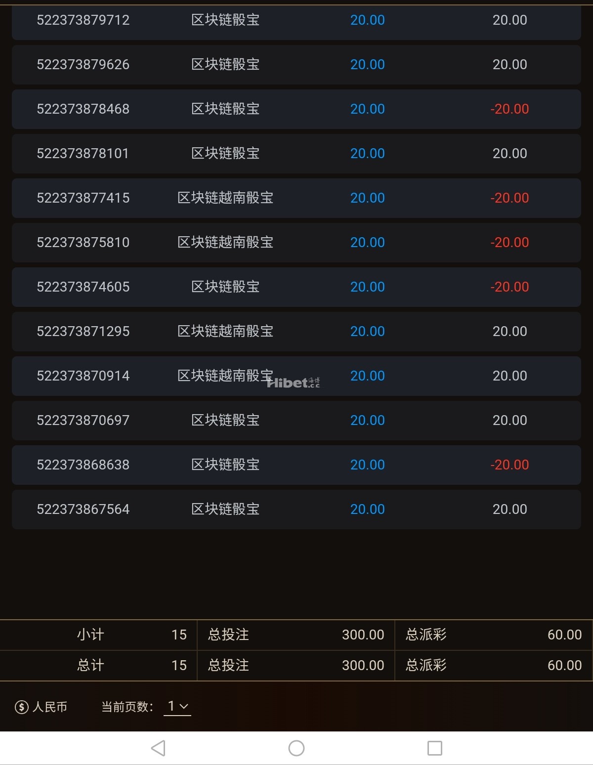 下午玩这个色子收米60块钱