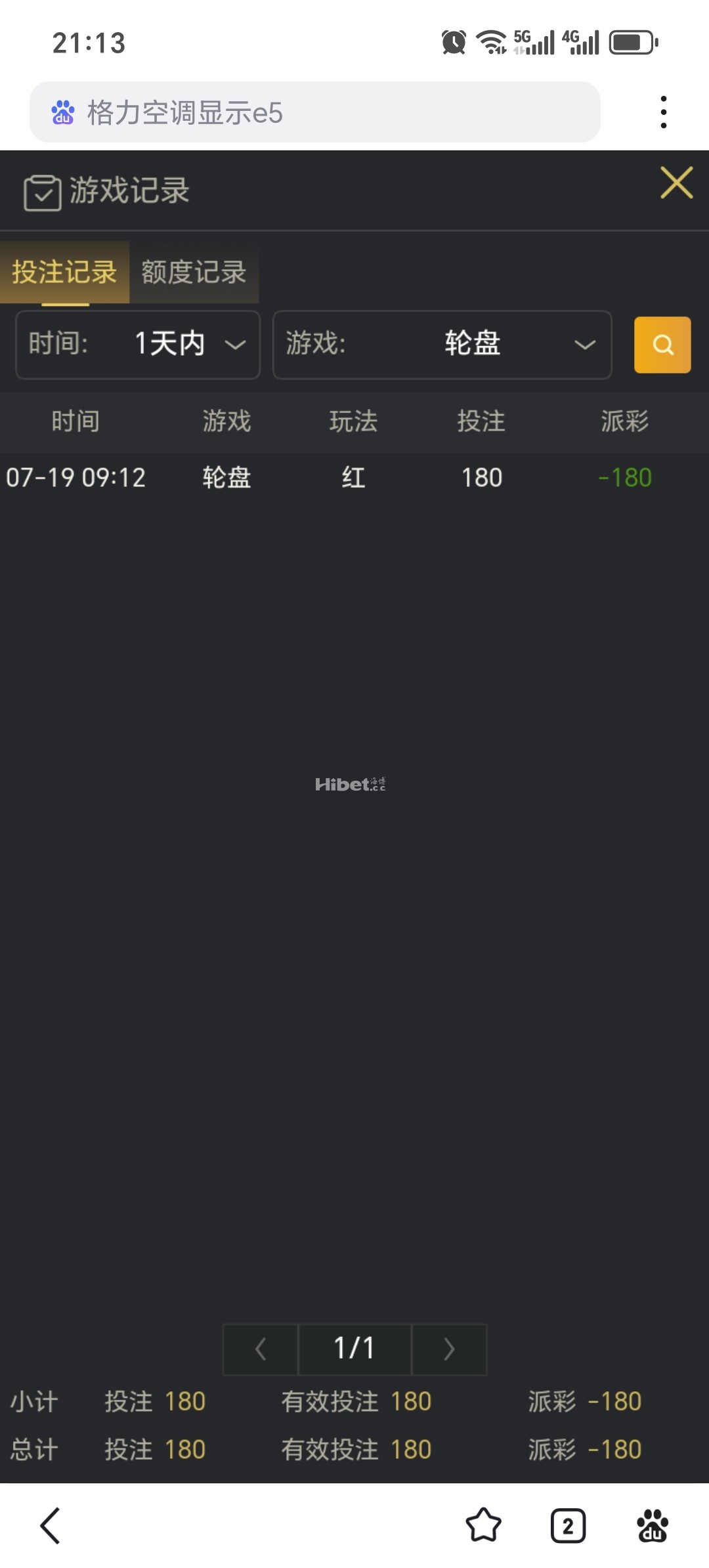 轮盘没有运气亏了